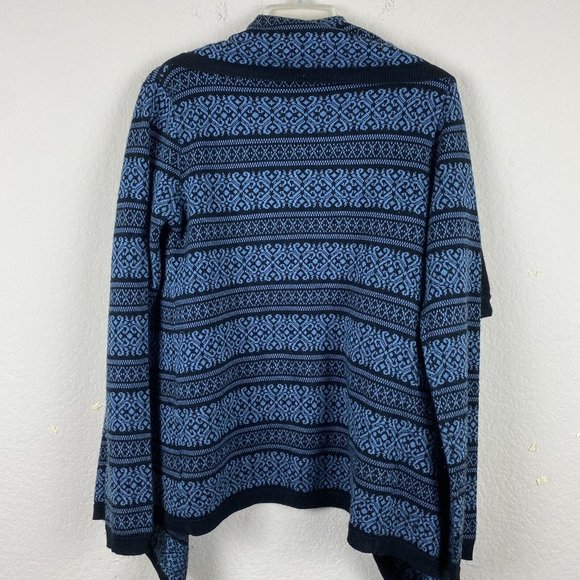 Forever 21 Contemporary Women Black/Blue Cardigan Sweater Size Medium - Picture 4 of 6